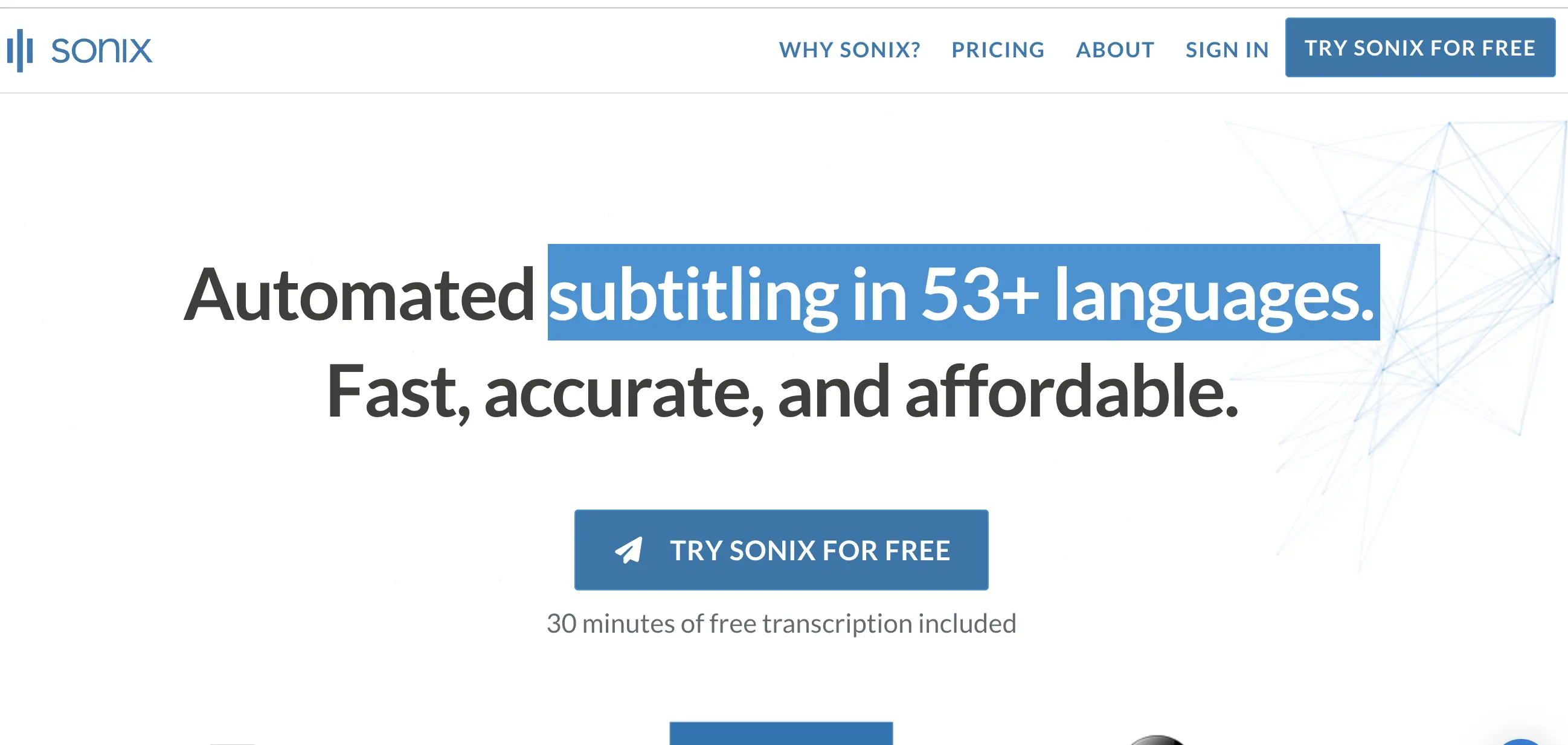 Sonix用户界面预览图