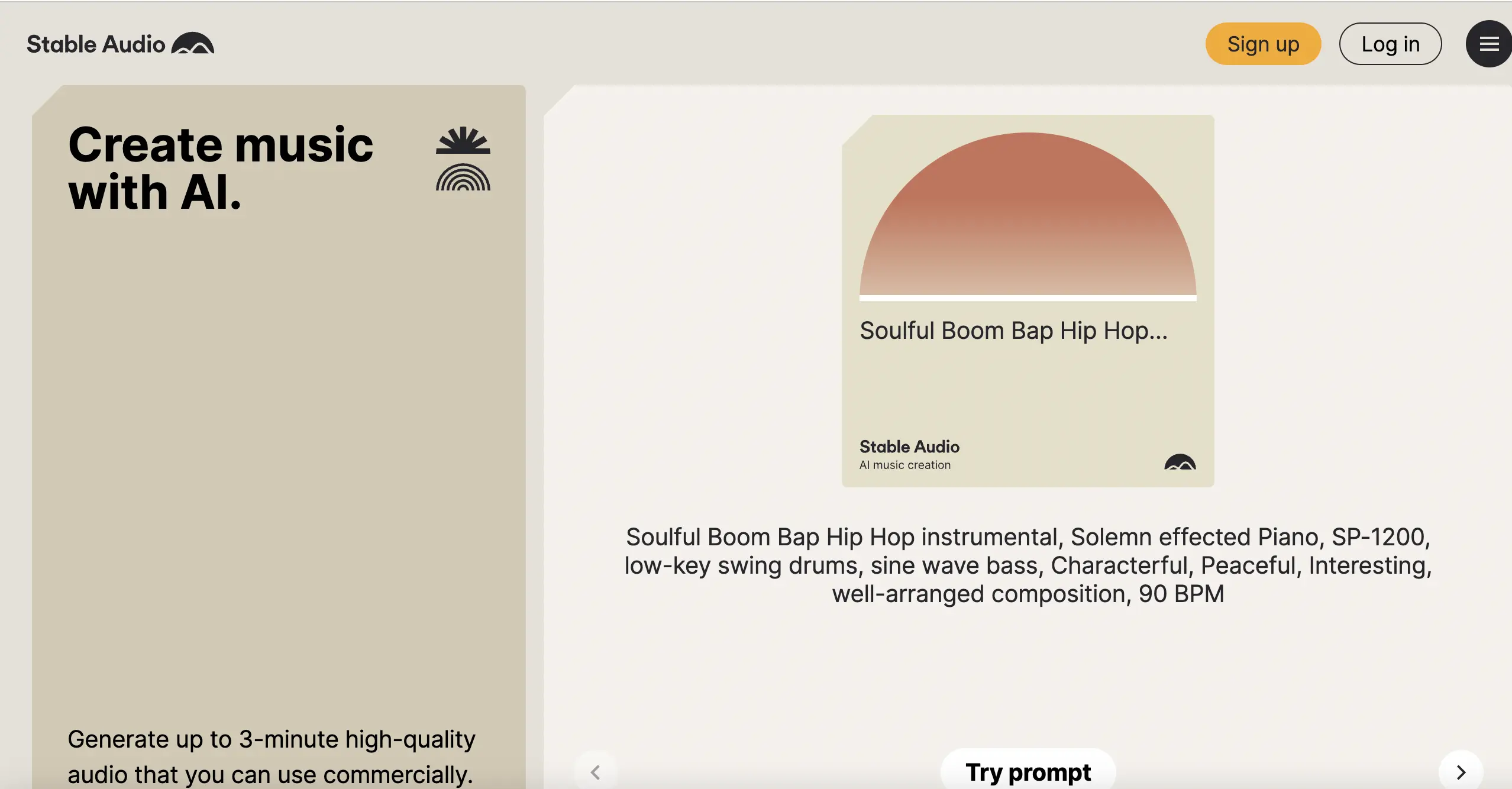 Stable Audio用户界面预览