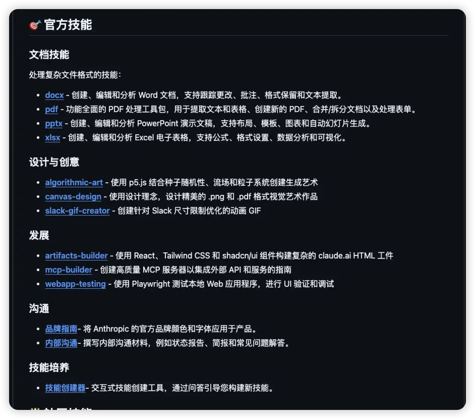 awesome-claude-skills的功能预览图