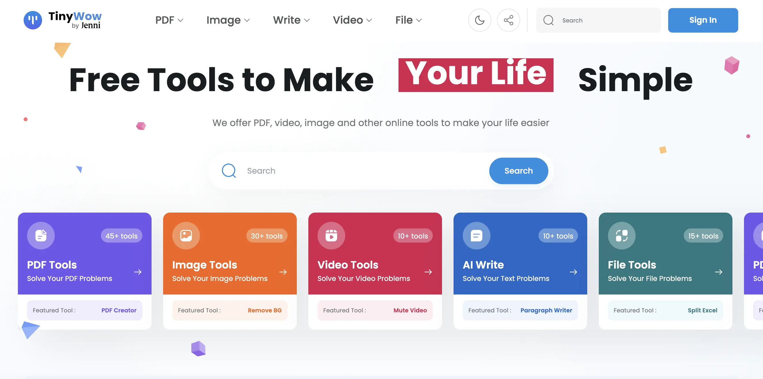 TinyWow功能预览图