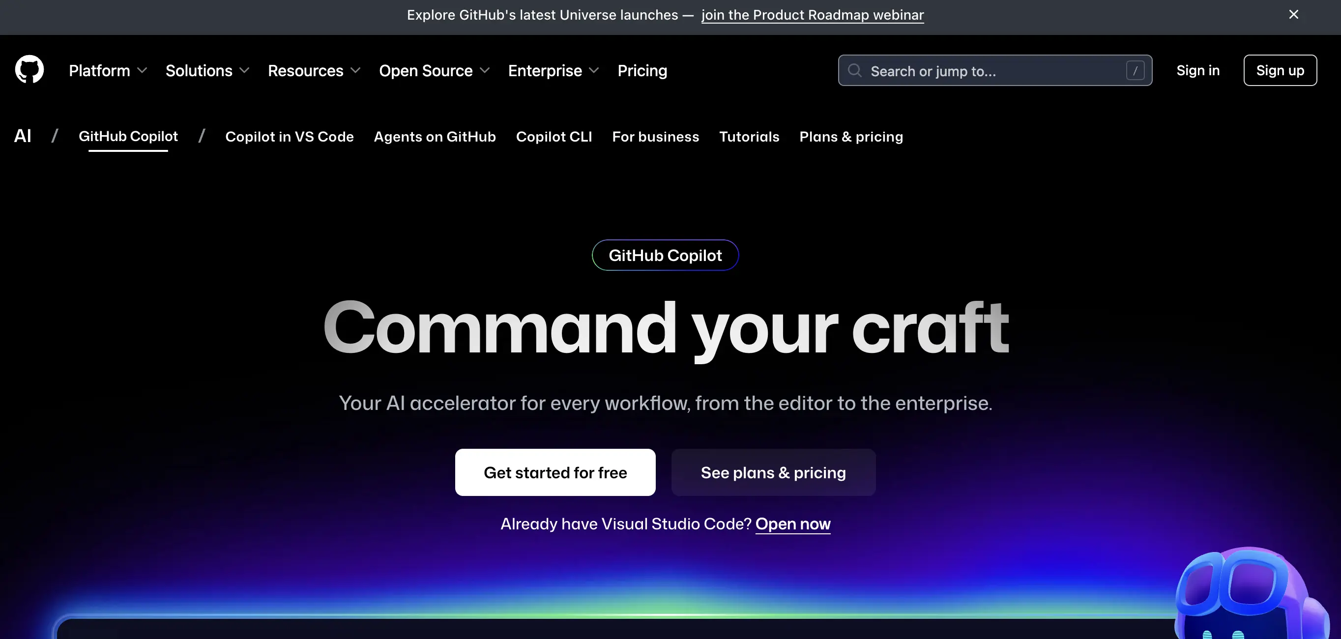 GitHub Copilot功能预览图