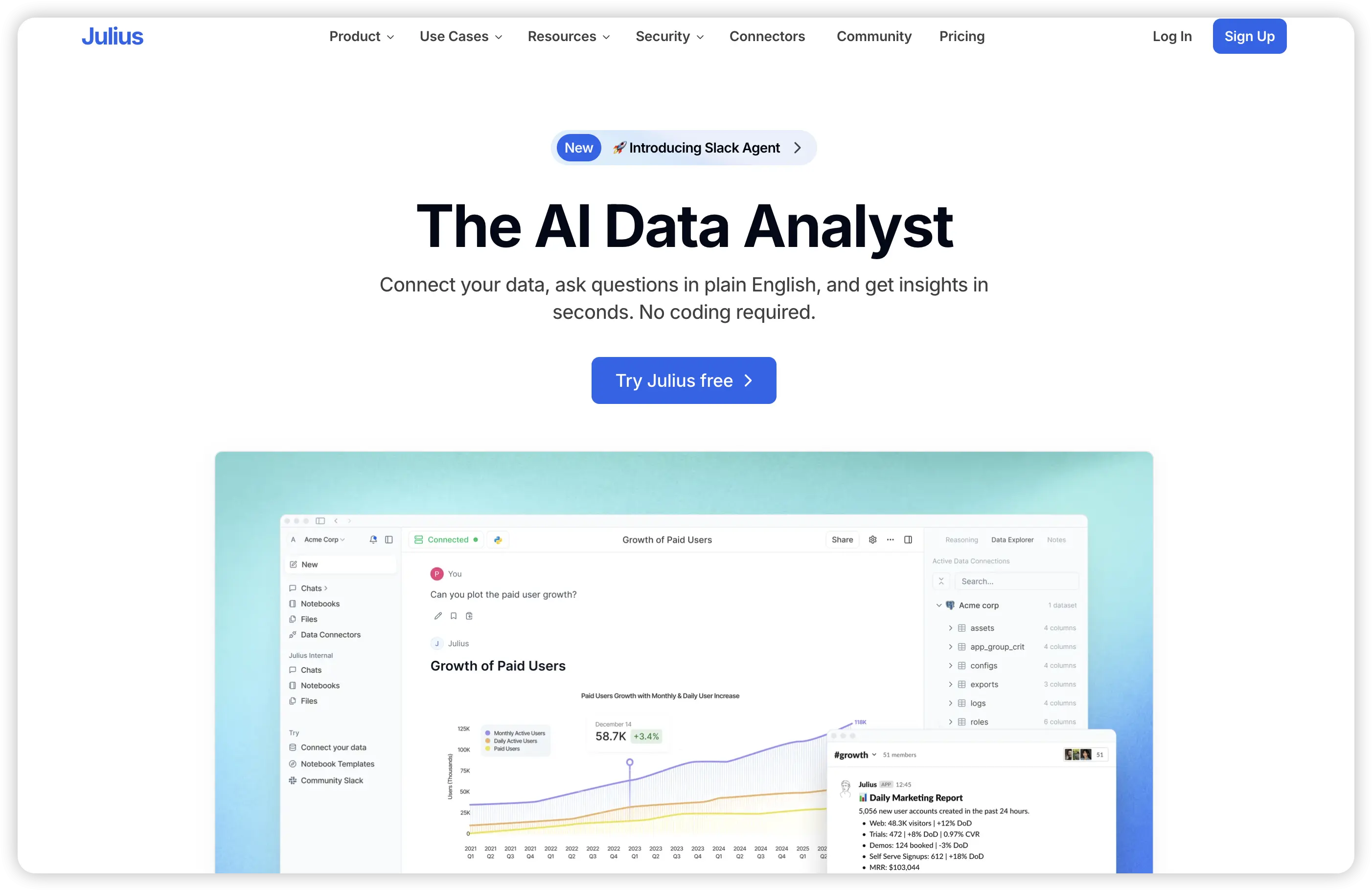 Julius的官网预览图