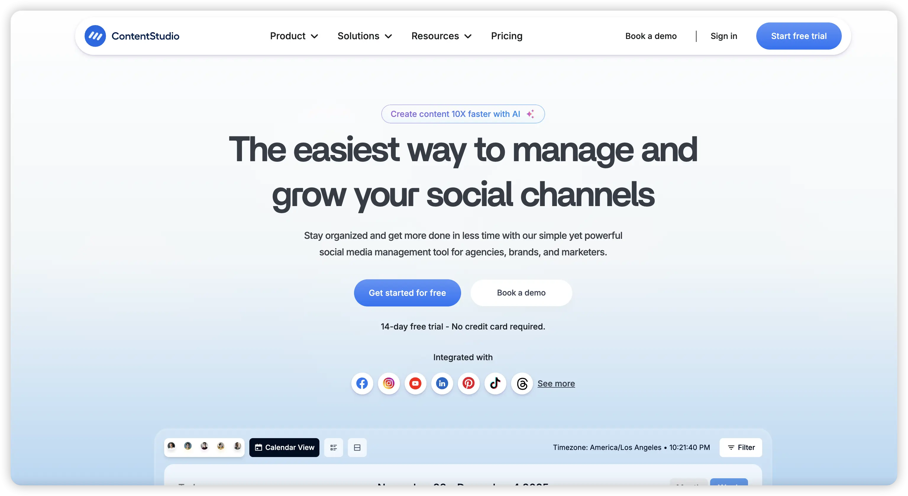 ContentStudio的官网预览图