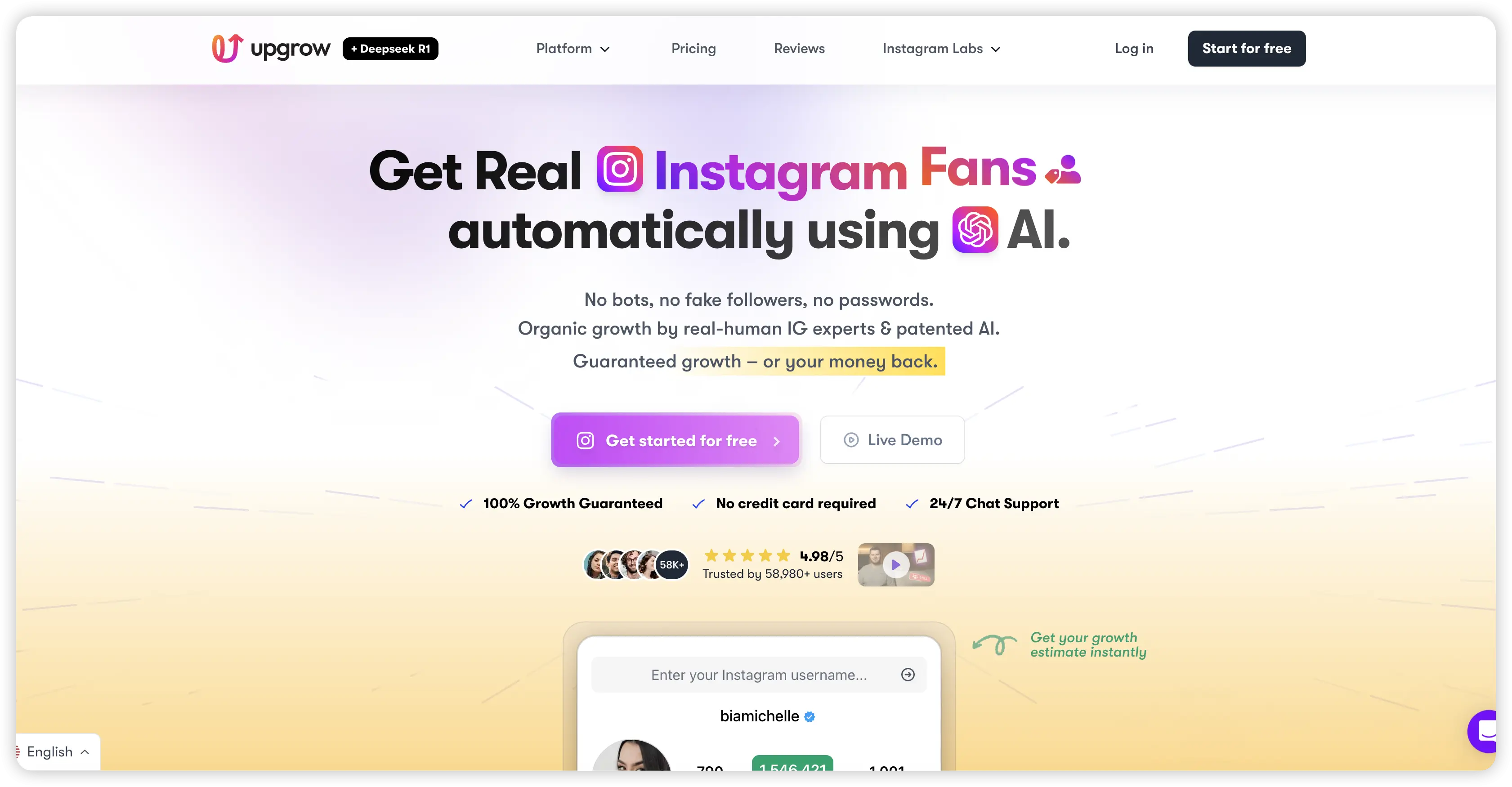 UpGrow的官网预览图