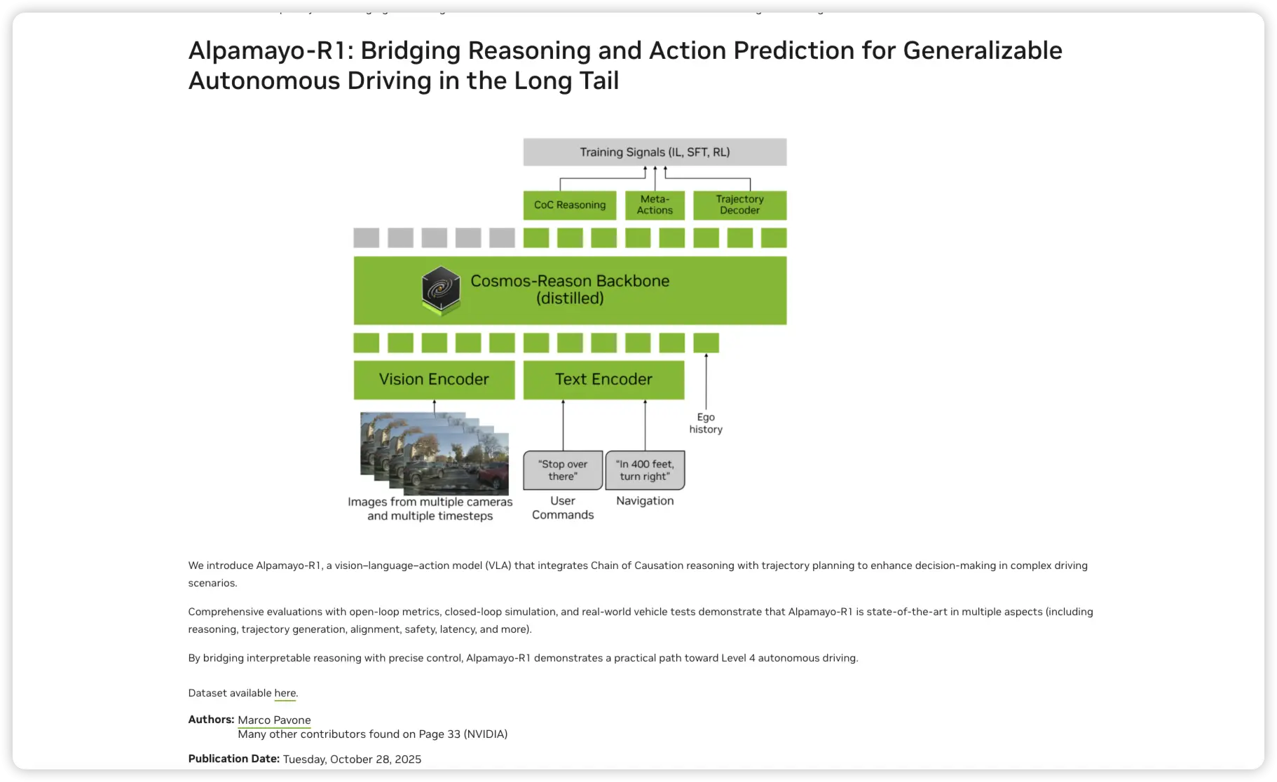 Alpamayo-R1的官网预览图